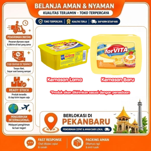 Pekanbaru Forvita Margarin Serbaguna 250g - Bebas Lemak Trans, Vitamin A, Omega 6 & 9 Halal