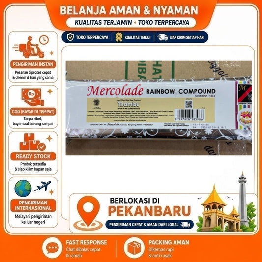 Pekanbaru 150 Gram Mercolade Tiramisu Rainbow Compound Bahan Dekorasi Kue Baking Cake Halal