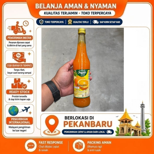 Pekanbaru 400ml Marjan Squash Sirup Rasa Buah Jeruk Orange Bahan Minuman Syrup Kemasan Halal