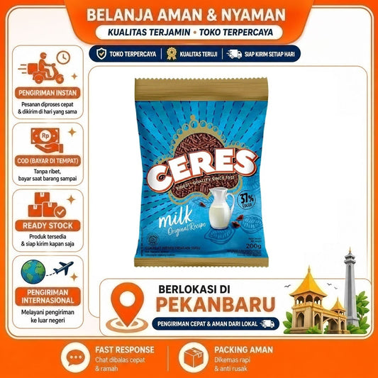 Pekanbaru 200 Gram Ceres Milk Chocolate Cokelat Meses Dengan Susu Bahan Dekorasi Kue Roti Cake