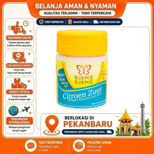 Pekanbaru 65 gr Koepoe Koepoe Citroen Zuur Bahan Kue Baking Mix Pengatur Keasaman Asam Sitrat