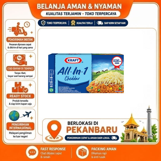 Pekanbaru 150 Gram Kraft All In 1 Cheddar Keju Praktis Untuk Masakan Sehari-hari Food Halal