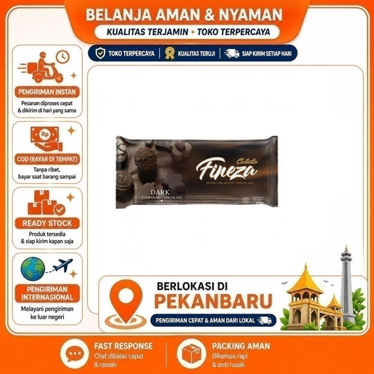Pekanbaru 250 Gram Colatta Fineza Dark Compound Chocolate Cokelat Hitam Coklat Batang Halal