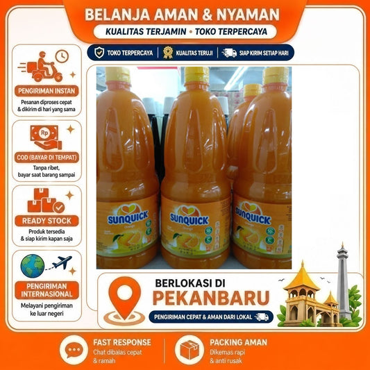 Pekanbaru 2 Liter Sunquick Sirup Buah Jeruk Segar Minuman Vitamin C, Cocok untuk Keluarga 2L