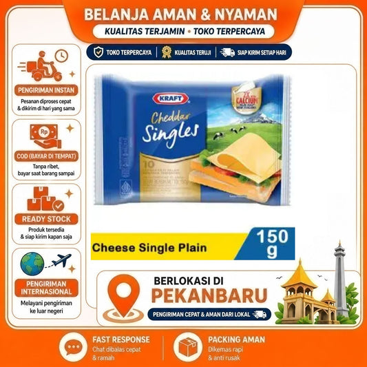Pekanbaru 10 Lembar Kraft Cheddar Singles Lembaran Keju Cedar Olahan Bahan Makanan Praktis 10s