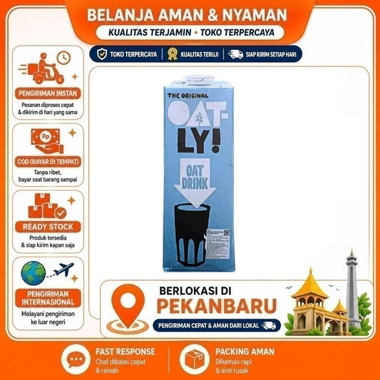 Pekanbaru 1 Liter OAT-LY! The Original Oat Drink Bahan Campuran Minuman Olahan Kafe Cafe Halal