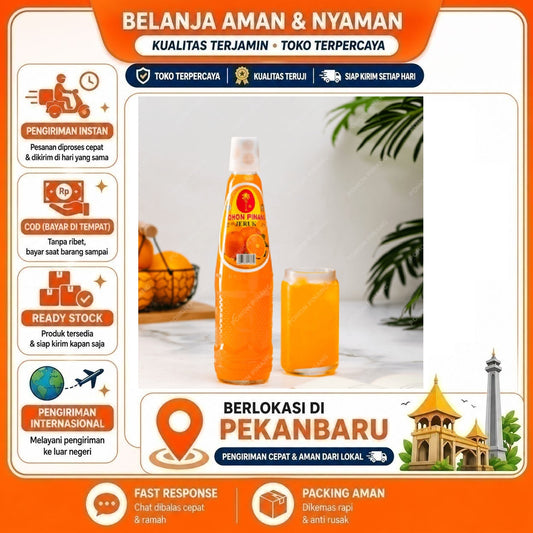Pekanbaru 520ml Pohon Pinang Sirup Rasa Buah Jeruk Orange Fruit Flavour Syrup Bahan Minuman