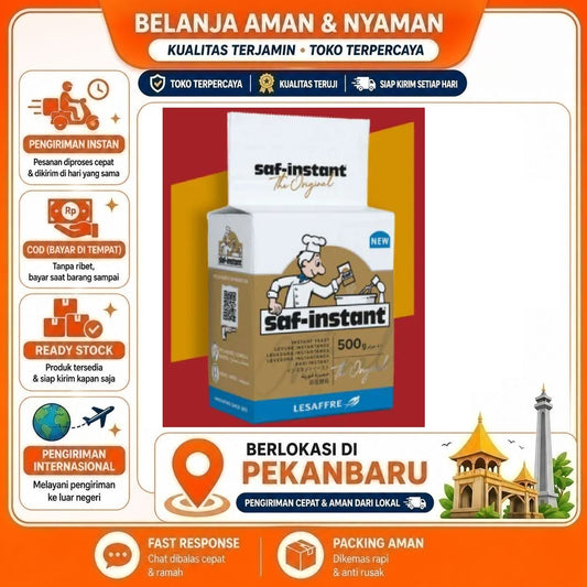 Pekanbaru Ragi Kering Instan Saf Instant Gold 500gr - Praktis, Efisien, Berkualitas Bahan Kue