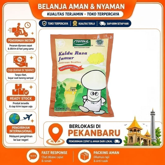 Pekanbaru 200 Gram Totole Kaldu Rasa Jamur Mushroom Boullion Vegan Food Bebas MSG Praktis 200g