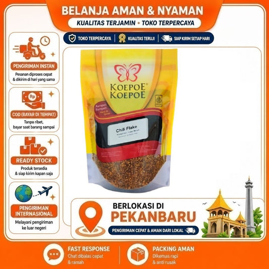 Pekanbaru 1 kg Koepoe Koepoe Chili Flake Komposisi Cabe Merah Rempah-rempah Bumbu Masak Instan