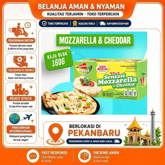 Pekanbaru 160 Gram Keju Mozzarella Emina Mozza Cheese Rasa Gurih Ideal Untuk Pizza Pekanbaru