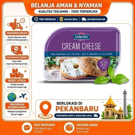 Pekanbaru 200 gr Emborg Cream Cheese Classic Creamy For Cheesecakes Tasty Sandwich