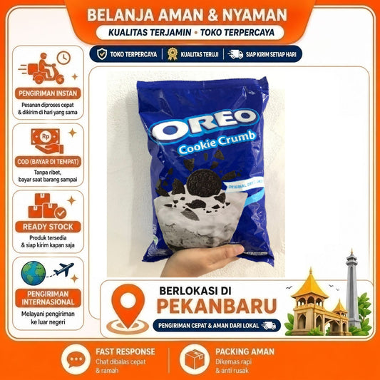 Pekanbaru 1 kg Oreo Cookie Crumb Remahan Biskuit Biscuit Crumble Bahan Makanan Dekorasi Kue
