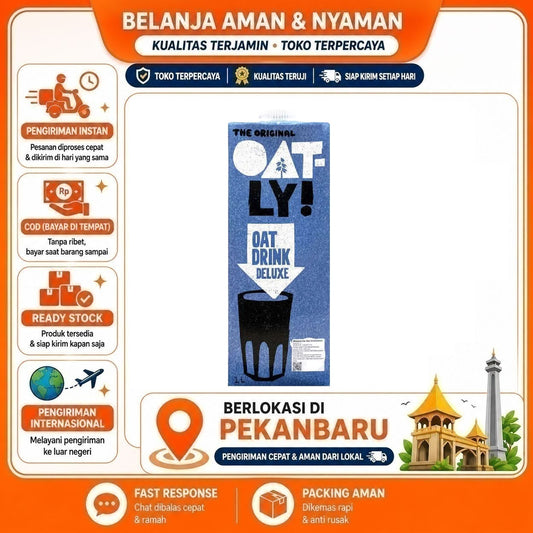 Pekanbaru 1 Liter OAT-LY! The Original Oat Drink Deluxe Bahan Campuran Minuman Kafe Cafe Halal