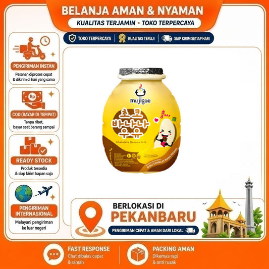 Pekanbaru 250ml Mujigae Banana Milk Chocolate Flavour Minuman Susu Rasa Buah Cokelat Halal
