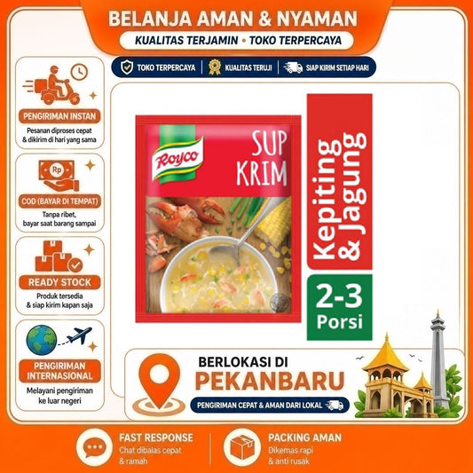 Pekanbaru 44 Gram Royco Sup Krim Kepiting & Jagung Kebutuhan Memasak Crab Corn Soup Base Halal