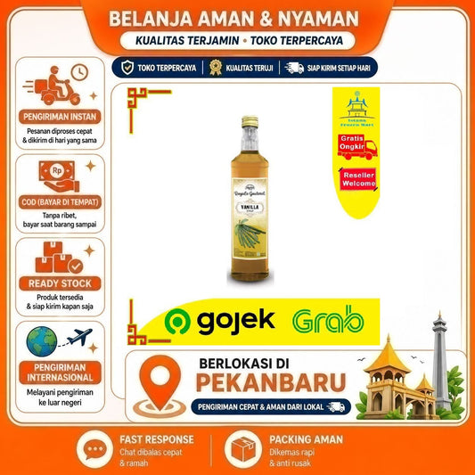 Pekanbaru 650ml Marjan Royale Gourmet Vanilla Syrup Sirup Vanila Enak Bahan Minuman Botol Kaca