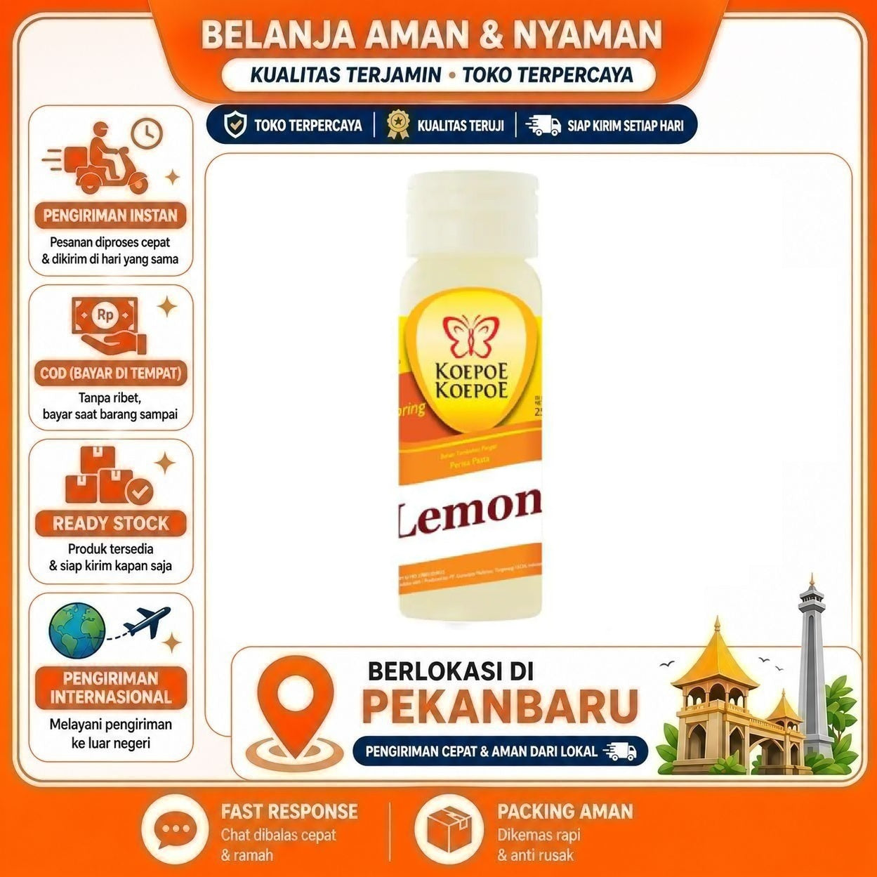 Pekanbaru 25ml Koepoe Koepoe Perisa Pasta Lemon Bahan Baking Kue Cake Mix Makanan Food Halal