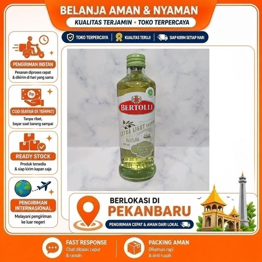 Pekanbaru 500ml Bertolli Extra Light Tasting Olive Oil Minyak Zaitun Untuk Memasak Menggoreng