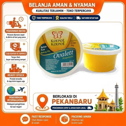 Pekanbaru 30 gr Koepoe Koepoe Ovalett Pengemulsi Bahan Kue Baking Mix Perlengkapan Dapur Baker