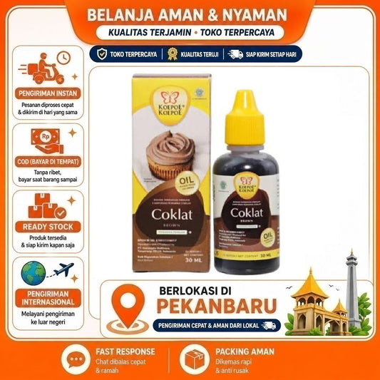 Pekanbaru 30ml Koepoe Koepoe Coklat Oil Based Food Coloring Campuran Pewarna Kue Makanan Halal