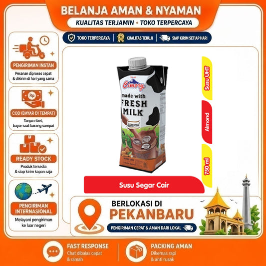 Pekanbaru 750ml Cimory Susu UHT Rasa Cokelat Chocolate Made With Fresh Milk Coklat Halal Enak