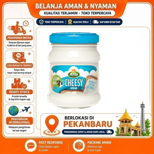 Pekanbaru 140 gr Arla Cheese Spread Milky And Mild Taste Olesan Keju Selai Roti Sandwich Kue