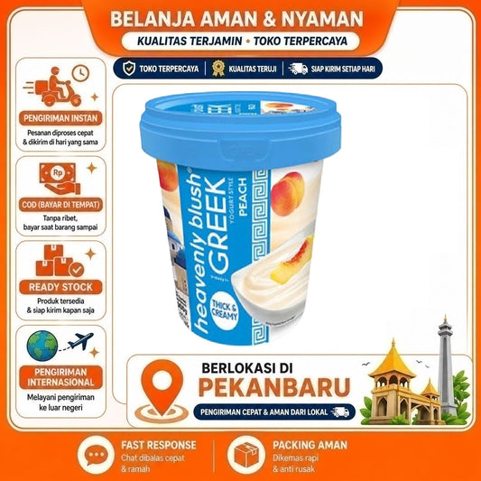 Pekanbaru 1 kg Heavenly Blush Greek Yogurt Style Peach Flavor Yoghurt Rasa Buah Persik Bergizi