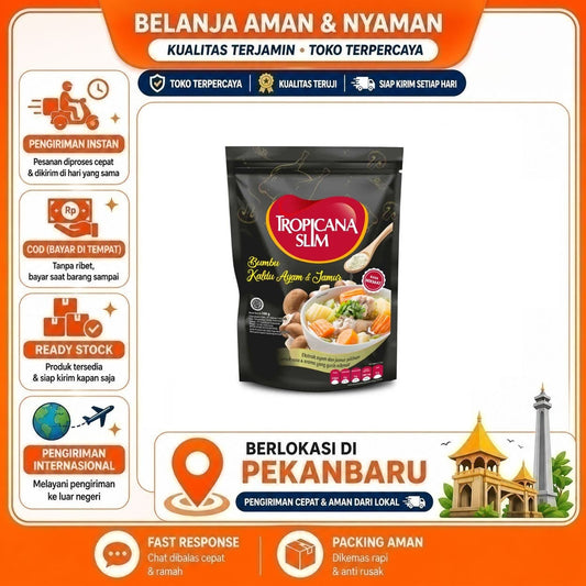 Pekanbaru 100 Gram Tropicana Slim Bumbu Kaldu Ayam & Jamur Rasa Nikmat Kitchen Seasoning Halal