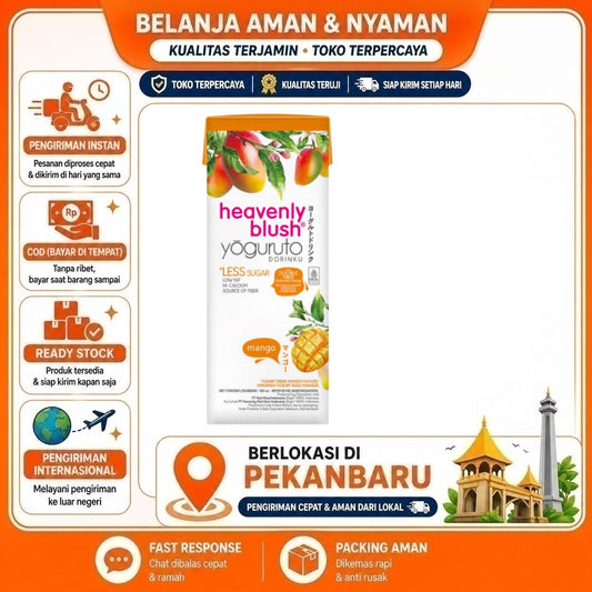 Pekanbaru 180ml Heavenly Blush Yogurt Mango Drink Less Sugar Minuman Rasa Mangga Rendah Gula