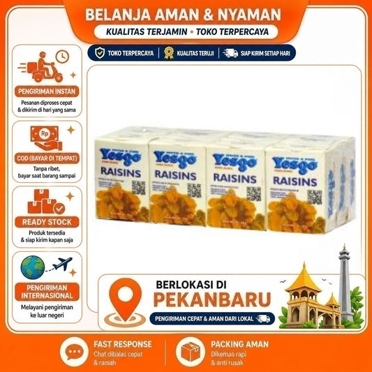 Pekanbaru 12 Pcs Kismis Kuning Tanpa Biji Yesgo Moon & Star Golden Raisin Seedless Raisins