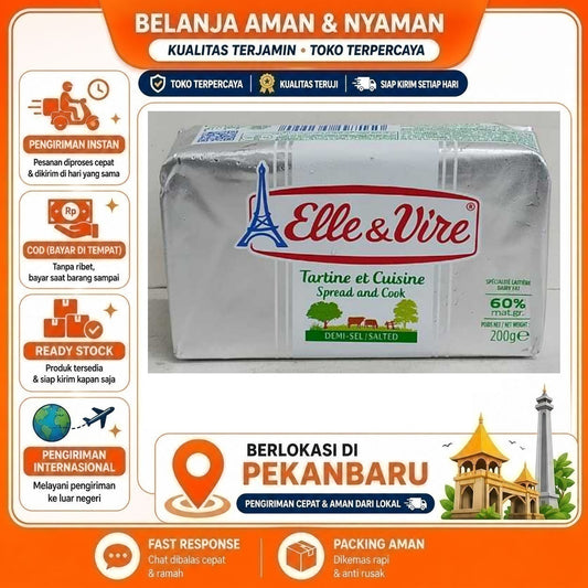 Pekanbaru 200 gr Elle & Vire Salted Butter Spread and Cook Mentega Asin Kebutuhan Memasak Kue