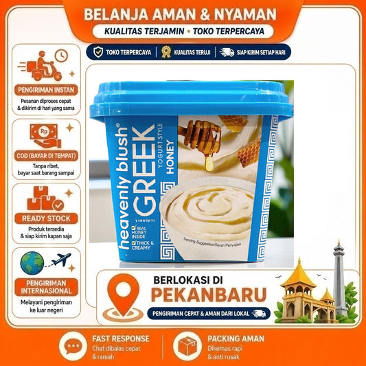 Pekanbaru 300 gr Heavenly Blush Greek Yogurt Honey Flavour Yoghurt Rasa Madu Bergizi Sehat Enak