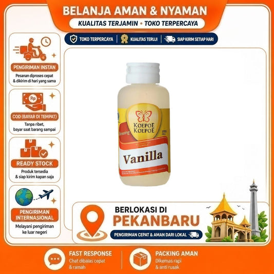 Pekanbaru 60ml Koepoe Koepoe Perisa Pasta Vanilla Vanila Bahan Makanan Kue Halal Cake Food Mix