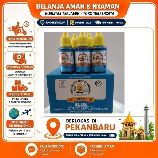 Pekanbaru 30ml Smelling Good Brand Pewarna Pangan Biru Blue Halal Campuran Makanan Kue Cake