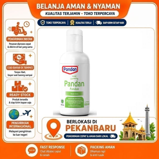 Pekanbaru 60ml Pondan Food Flavouring Rasa Pandan Bahan Campuran Perisa & Pewarna Makanan Kue