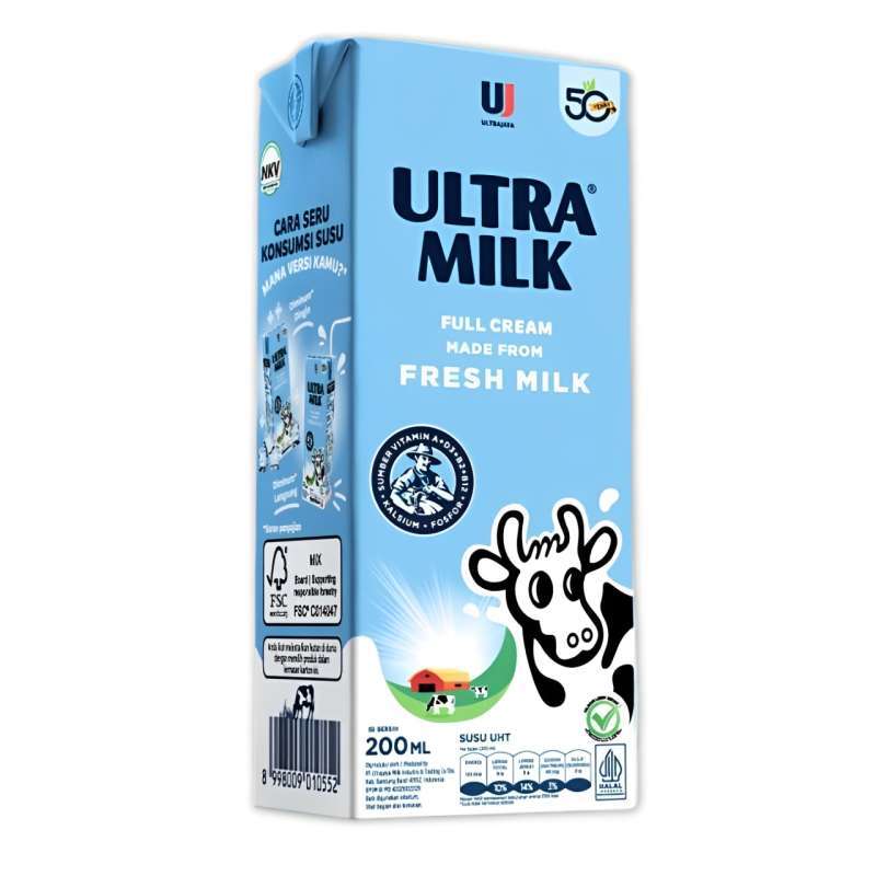 Pekanbaru Susu Ultra Milk Slim Plain 200 Ml