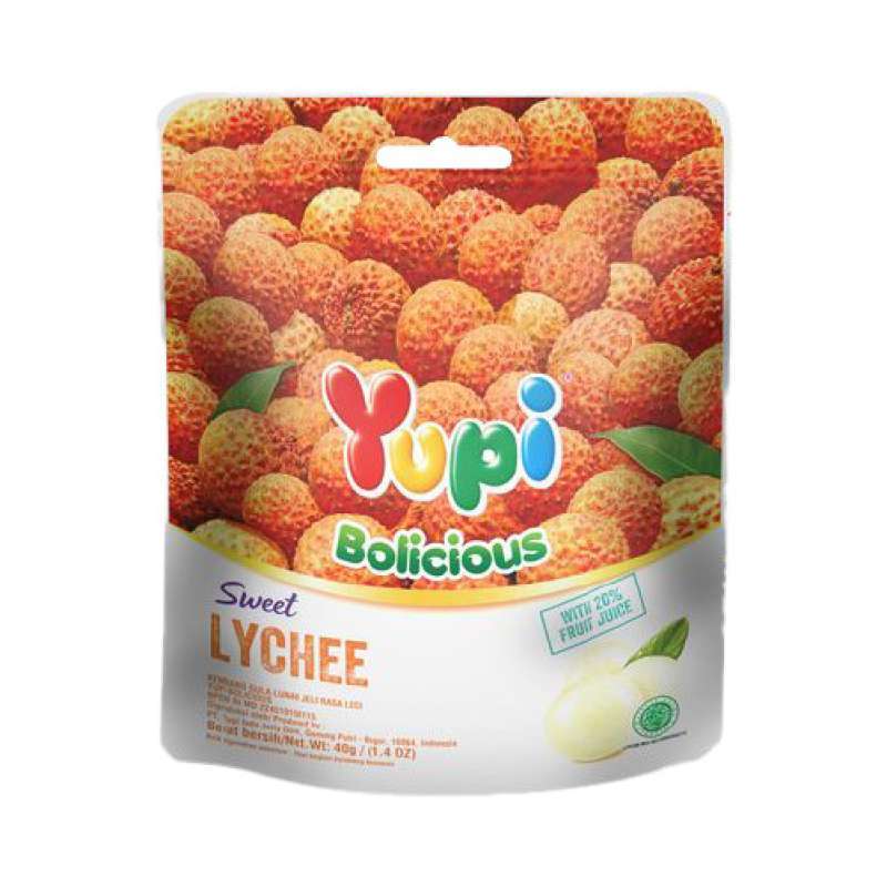 Pekanbaru Yupi Bolicious Sweet Lychee 40Gr