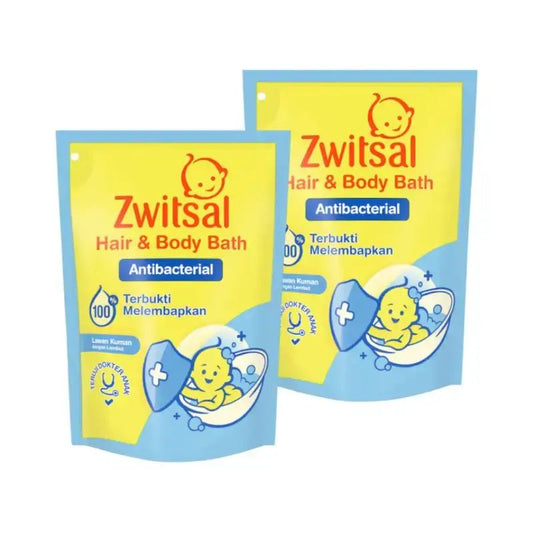 Pekanbaru Zwitsal Hair & Body Bath Antibacterial 2X400Ml Pouch